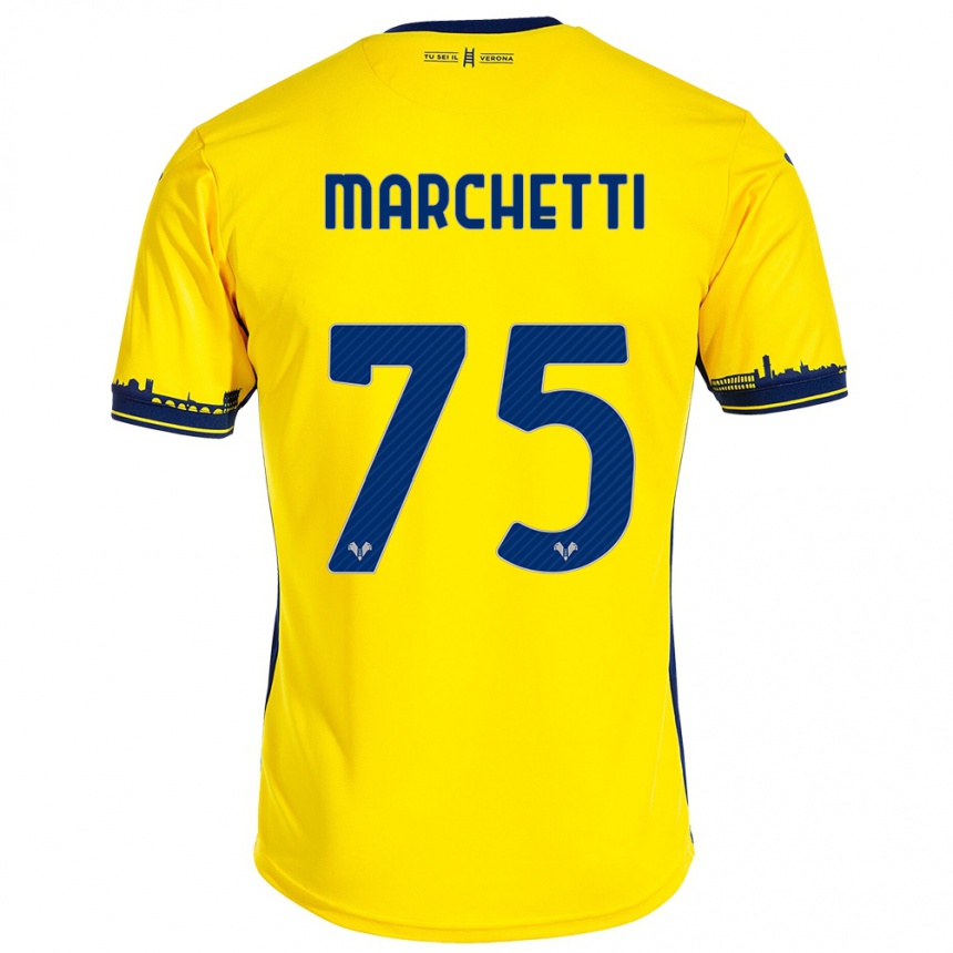 Hombre Fútbol Camiseta Nicolò Marchetti #75 Amarillo 2ª Equipación 2023/24
