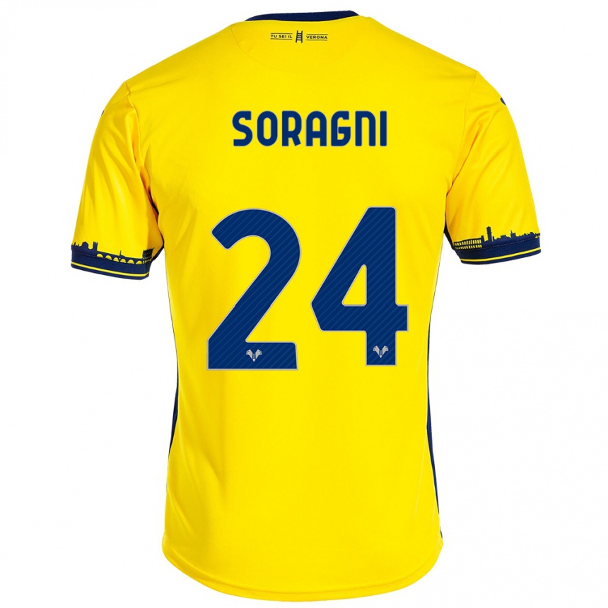 Hombre Fútbol Camiseta Alberto Soragni #24 Amarillo 2ª Equipación 2023/24