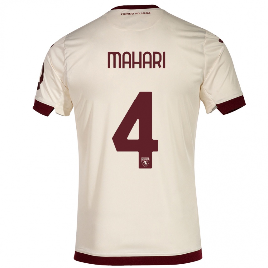 Hombre Fútbol Camiseta Efdon Mahari #4 Champán 2ª Equipación 2023/24