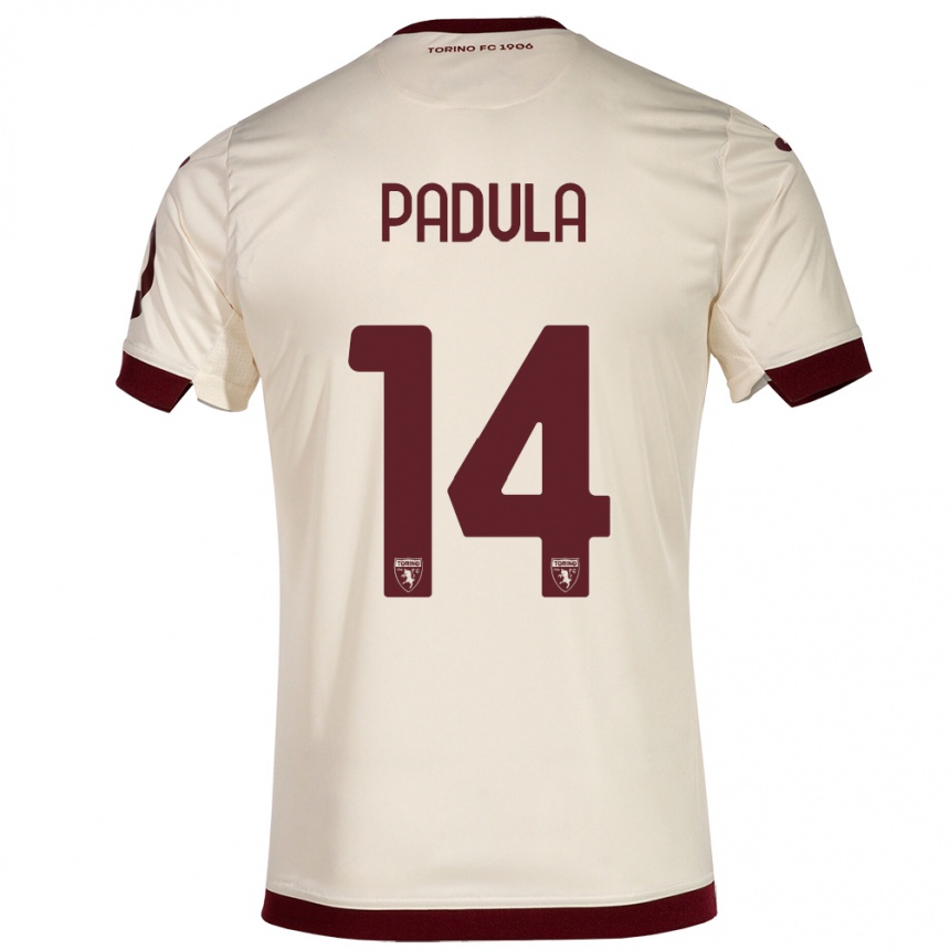 Hombre Fútbol Camiseta Cristian Padula #14 Champán 2ª Equipación 2023/24