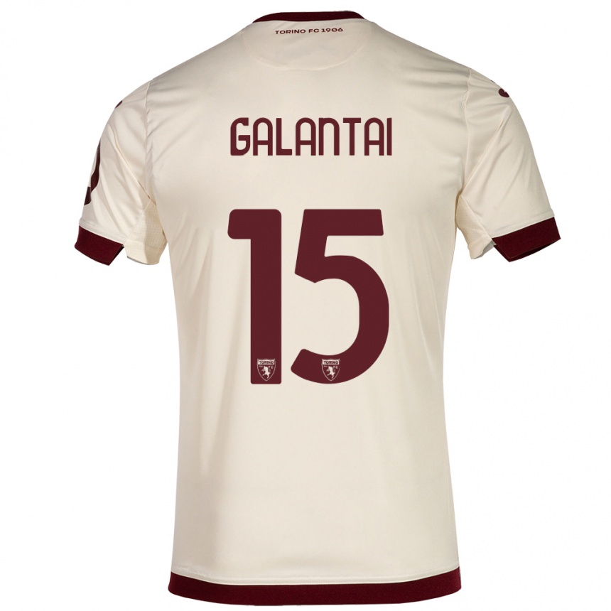 Hombre Fútbol Camiseta Tamás Galántai #15 Champán 2ª Equipación 2023/24