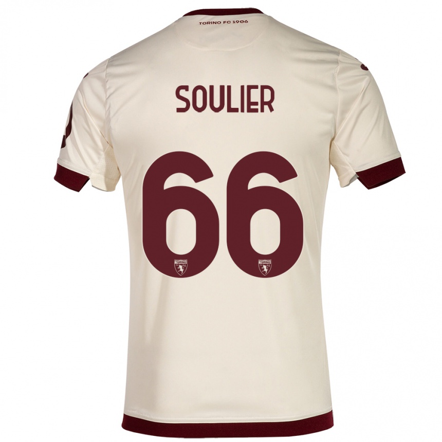 Hombre Fútbol Camiseta Evan Soulier #66 Champán 2ª Equipación 2023/24