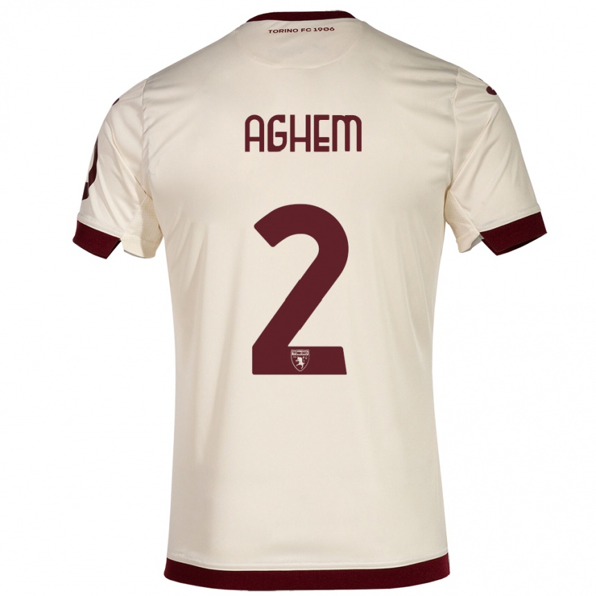 Hombre Fútbol Camiseta Brigitta Aghem #2 Champán 2ª Equipación 2023/24