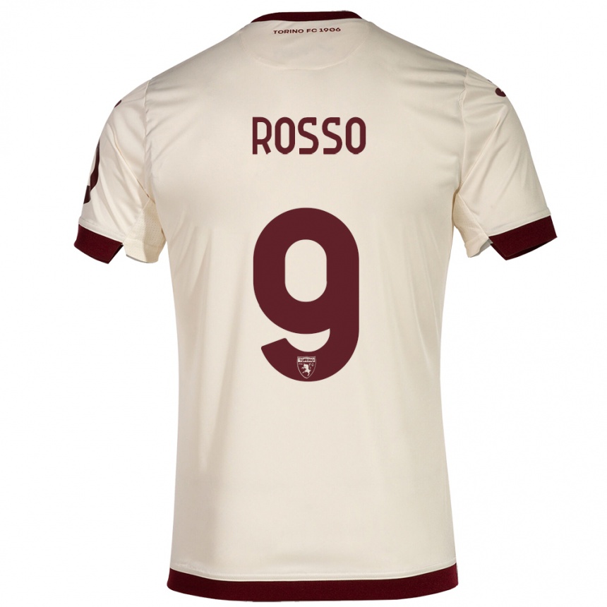 Hombre Fútbol Camiseta Eleonora Rosso #9 Champán 2ª Equipación 2023/24