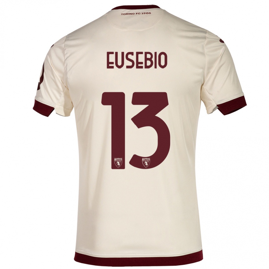 Hombre Fútbol Camiseta Chiara Eusebio #13 Champán 2ª Equipación 2023/24