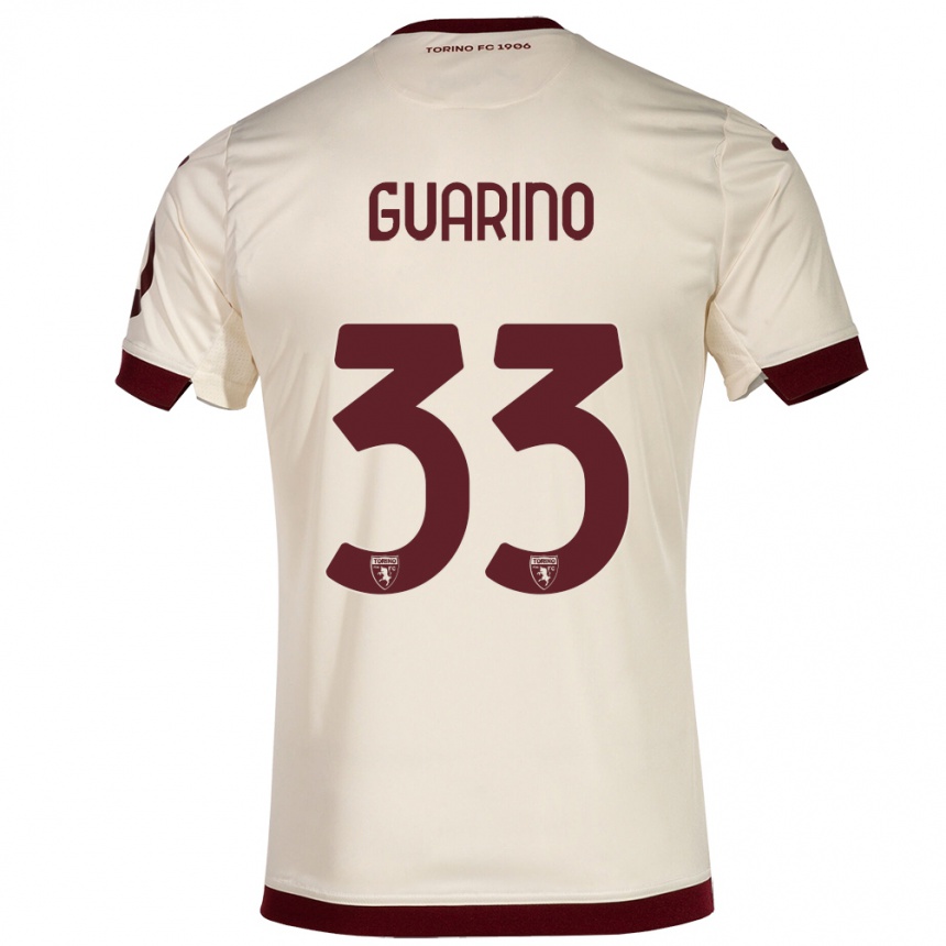 Hombre Fútbol Camiseta Rita Guarino #33 Champán 2ª Equipación 2023/24