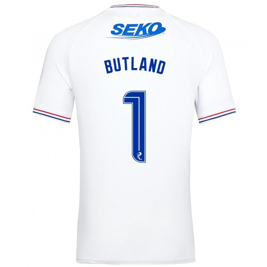 Hombre Fútbol Camiseta Jack Butland #1 Blanco 2ª Equipación 2023/24