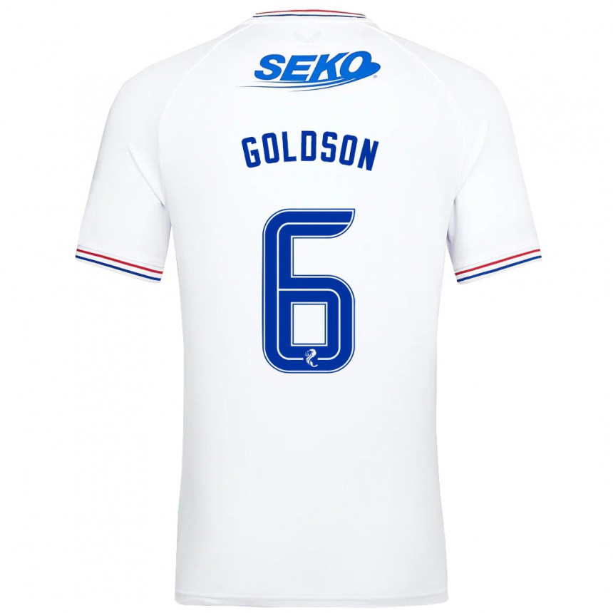 Hombre Fútbol Camiseta Connor Goldson #6 Blanco 2ª Equipación 2023/24