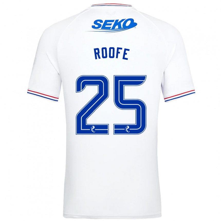 Hombre Fútbol Camiseta Kemar Roofe #25 Blanco 2ª Equipación 2023/24