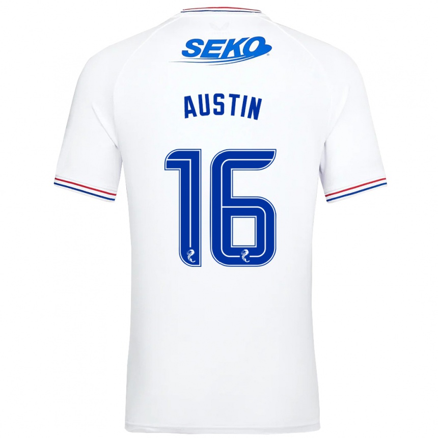 Hombre Fútbol Camiseta Eilidh Austin #16 Blanco 2ª Equipación 2023/24