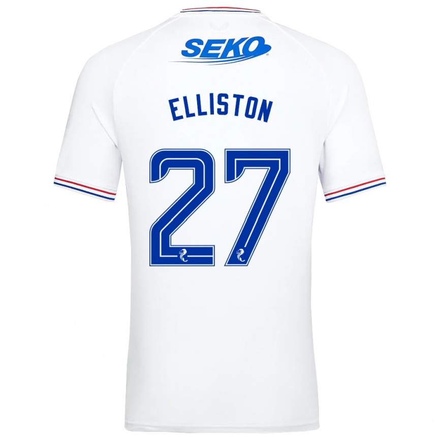 Hombre Fútbol Camiseta Maddie Elliston #27 Blanco 2ª Equipación 2023/24