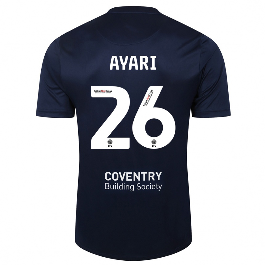 Hombre Fútbol Camiseta Yasin Ayari #26 Rojo Azul Marino 2ª Equipación 2023/24