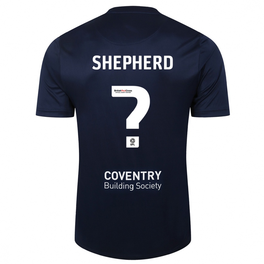 Hombre Fútbol Camiseta Talon Shepherd #0 Rojo Azul Marino 2ª Equipación 2023/24