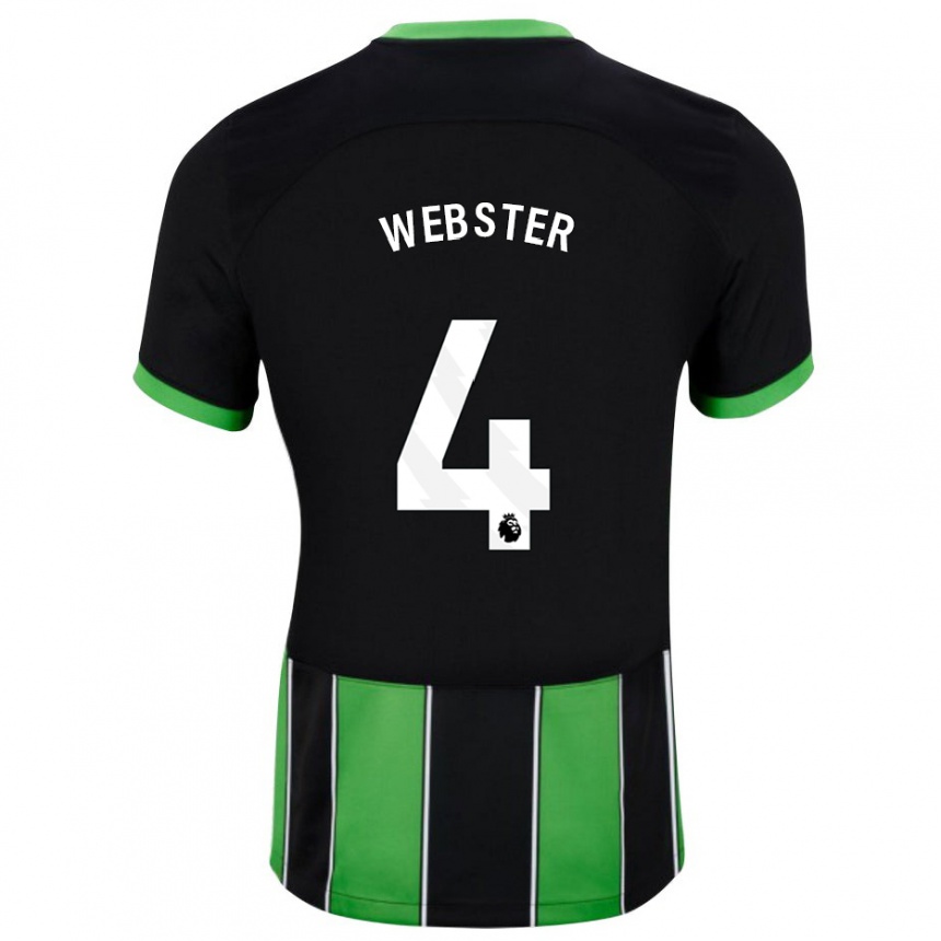 Hombre Fútbol Camiseta Adam Webster #4 Verde Negro 2ª Equipación 2023/24