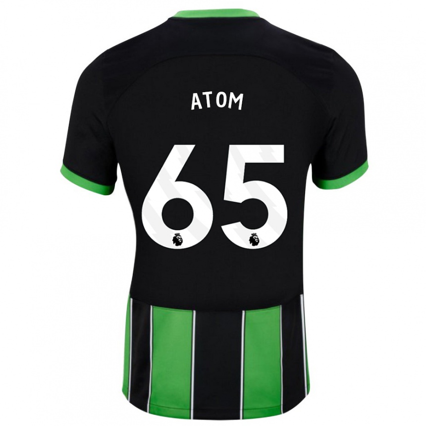 Hombre Fútbol Camiseta Noel Atom #65 Verde Negro 2ª Equipación 2023/24