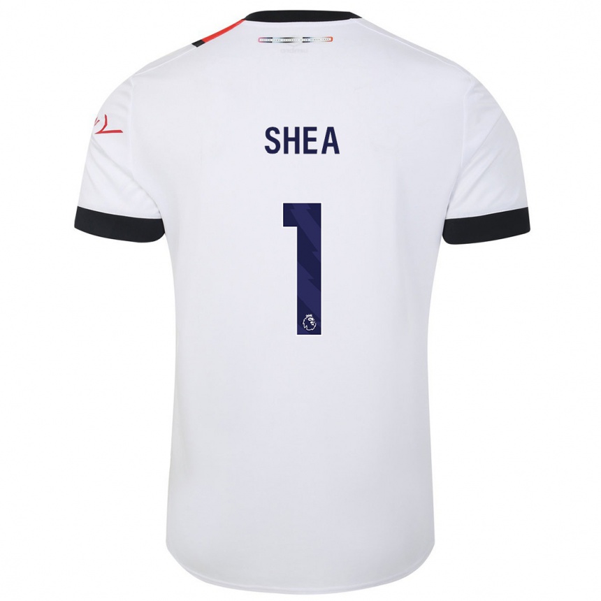 Hombre Fútbol Camiseta James Shea #1 Blanco 2ª Equipación 2023/24