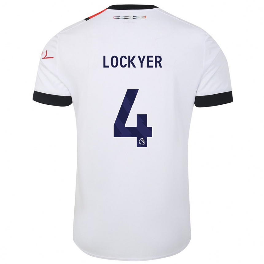 Hombre Fútbol Camiseta Tom Lockyer #4 Blanco 2ª Equipación 2023/24