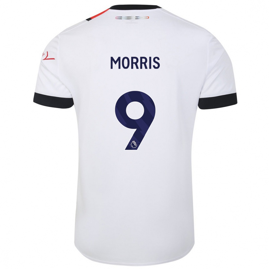 Hombre Fútbol Camiseta Carlton Morris #9 Blanco 2ª Equipación 2023/24