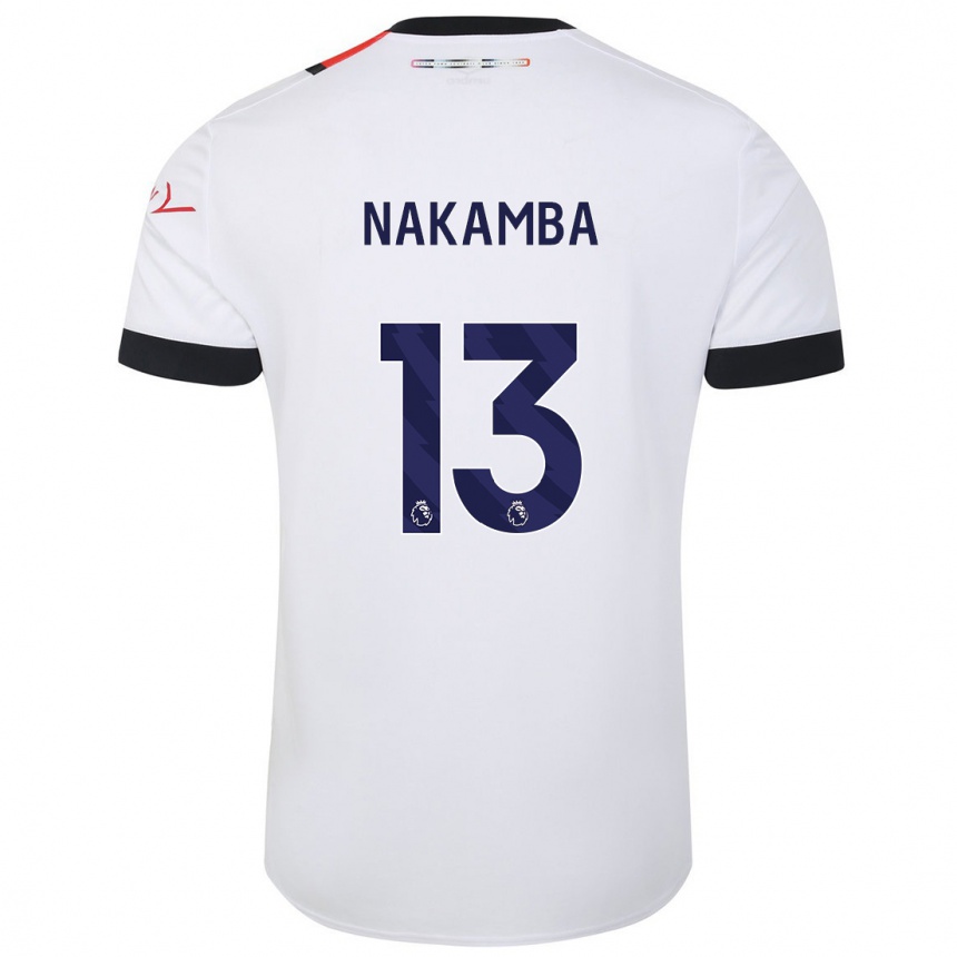 Hombre Fútbol Camiseta Marvelous Nakamba #13 Blanco 2ª Equipación 2023/24