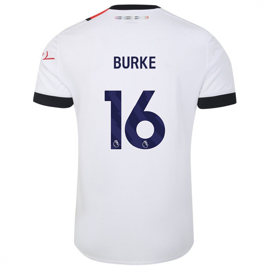 Hombre Fútbol Camiseta Reece Burke #16 Blanco 2ª Equipación 2023/24