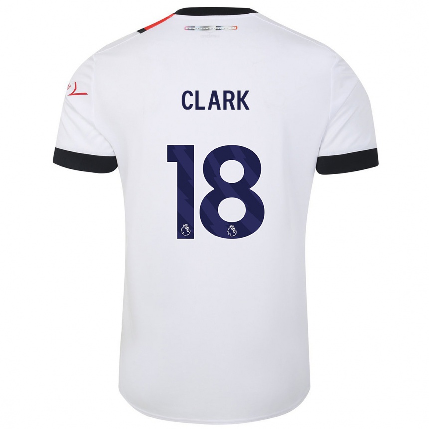 Hombre Fútbol Camiseta Jordan Clark #18 Blanco 2ª Equipación 2023/24