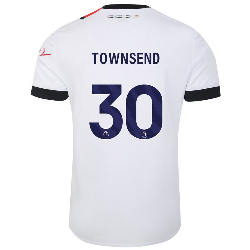 Hombre Fútbol Camiseta Andros Townsend #30 Blanco 2ª Equipación 2023/24