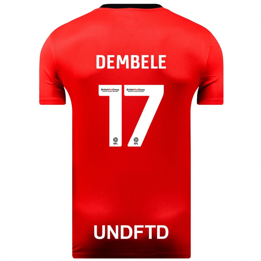 Hombre Fútbol Camiseta Siriki Dembélé #17 Rojo 2ª Equipación 2023/24