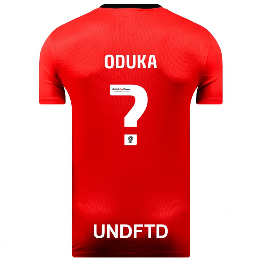 Hombre Fútbol Camiseta Engwau Oduka #0 Rojo 2ª Equipación 2023/24