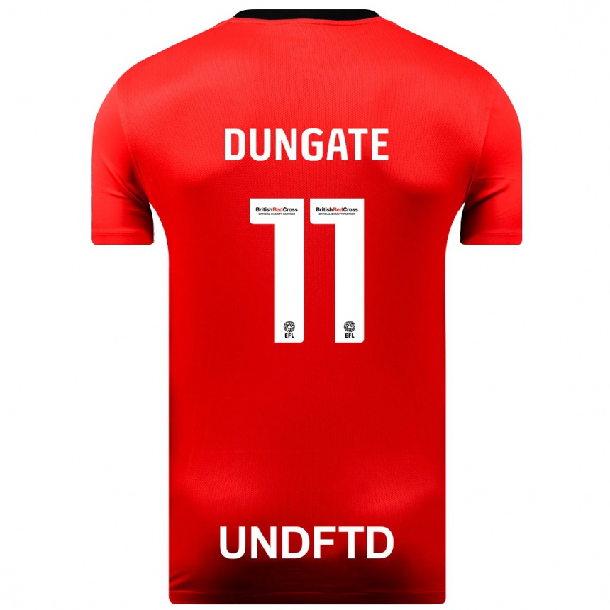 Hombre Fútbol Camiseta Katie Dungate #11 Rojo 2ª Equipación 2023/24