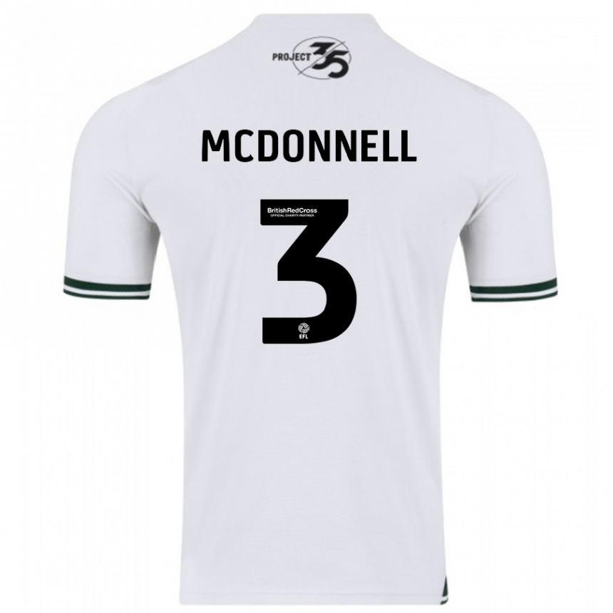 Hombre Fútbol Camiseta Rosie Mcdonnell #3 Blanco 2ª Equipación 2023/24