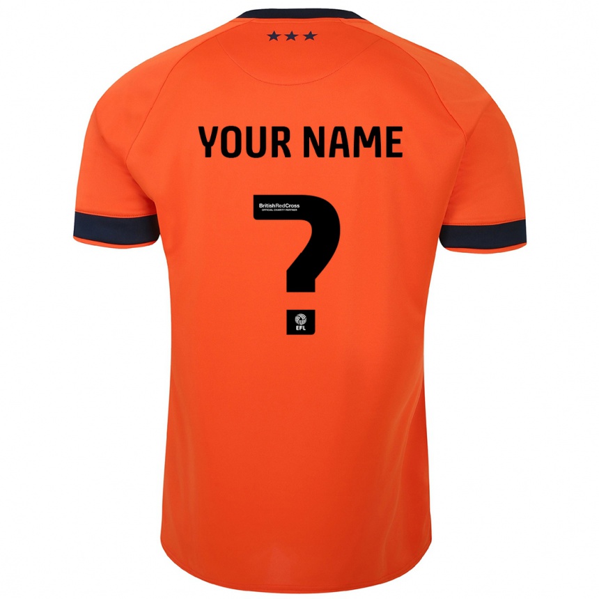 Hombre Fútbol Camiseta Su Nombre #0 Naranja 2ª Equipación 2023/24