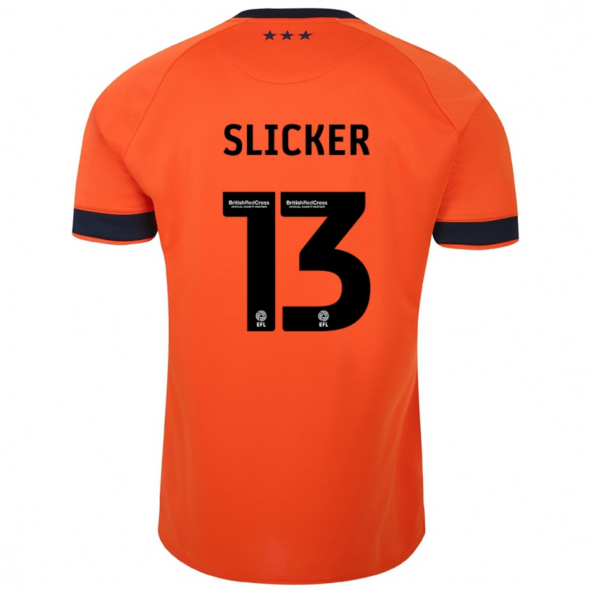 Hombre Fútbol Camiseta Cieran Slicker #13 Naranja 2ª Equipación 2023/24
