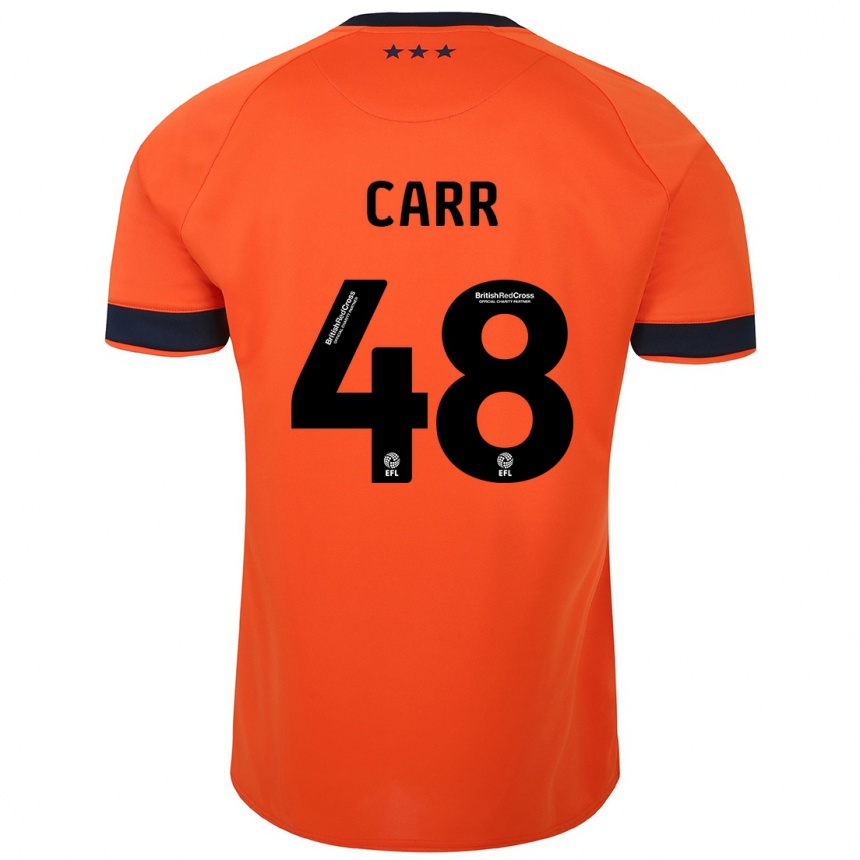 Hombre Fútbol Camiseta Ryan Carr #48 Naranja 2ª Equipación 2023/24