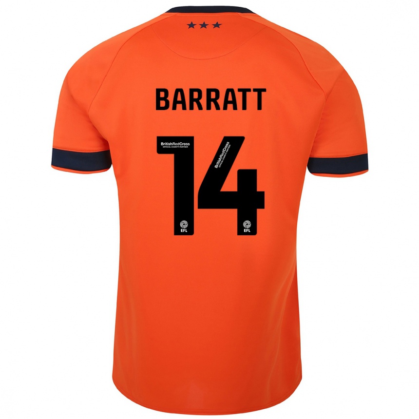 Hombre Fútbol Camiseta Zoe Barratt #14 Naranja 2ª Equipación 2023/24