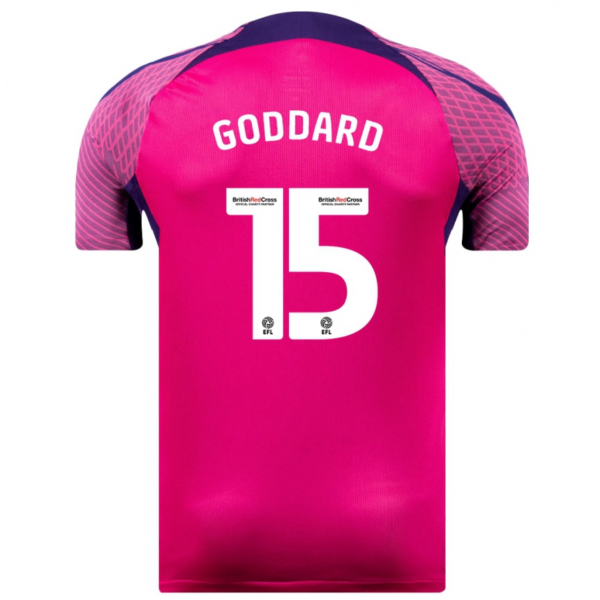 Hombre Fútbol Camiseta Amy Goddard #15 Morado 2ª Equipación 2023/24