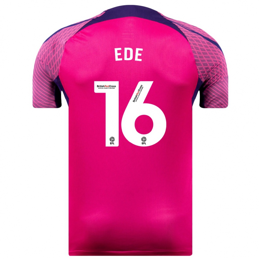 Hombre Fútbol Camiseta Grace Ede #16 Morado 2ª Equipación 2023/24