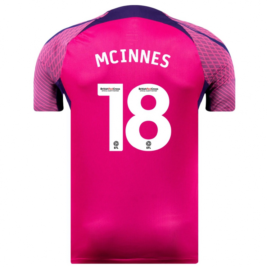 Hombre Fútbol Camiseta Libby Mcinnes #18 Morado 2ª Equipación 2023/24