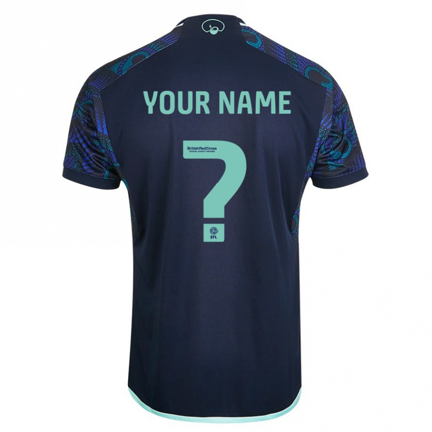 Hombre Fútbol Camiseta Su Nombre #0 Azul 2ª Equipación 2023/24