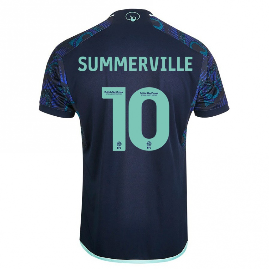 Hombre Fútbol Camiseta Crysencio Summerville #10 Azul 2ª Equipación 2023/24