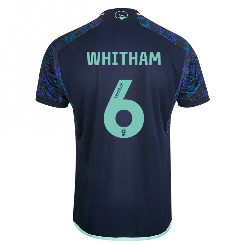 Hombre Fútbol Camiseta Danielle Whitham #6 Azul 2ª Equipación 2023/24