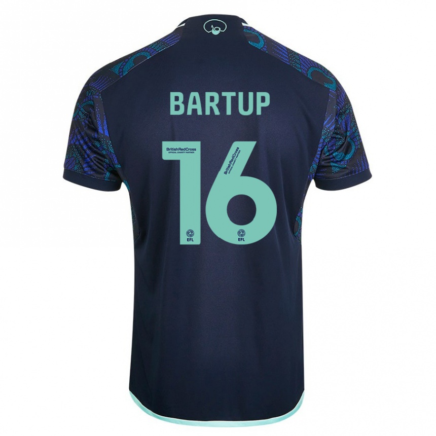 Hombre Fútbol Camiseta Laura Bartup #16 Azul 2ª Equipación 2023/24