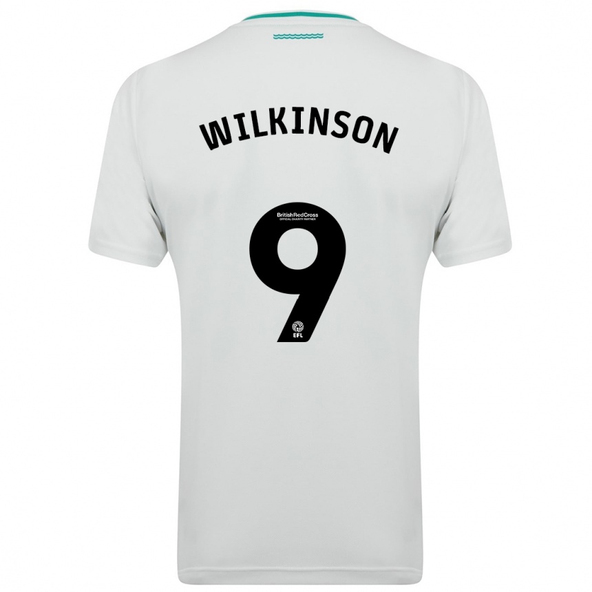 Hombre Fútbol Camiseta Katie Wilkinson #9 Blanco 2ª Equipación 2023/24