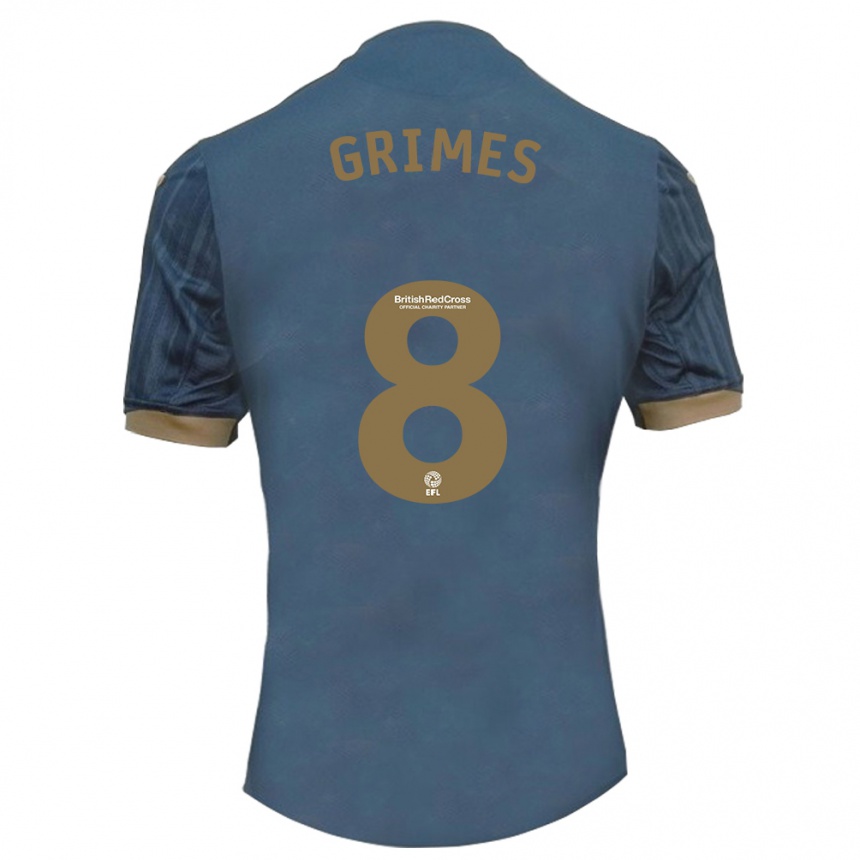 Hombre Fútbol Camiseta Matt Grimes #8 Verde Azulado Oscuro 2ª Equipación 2023/24