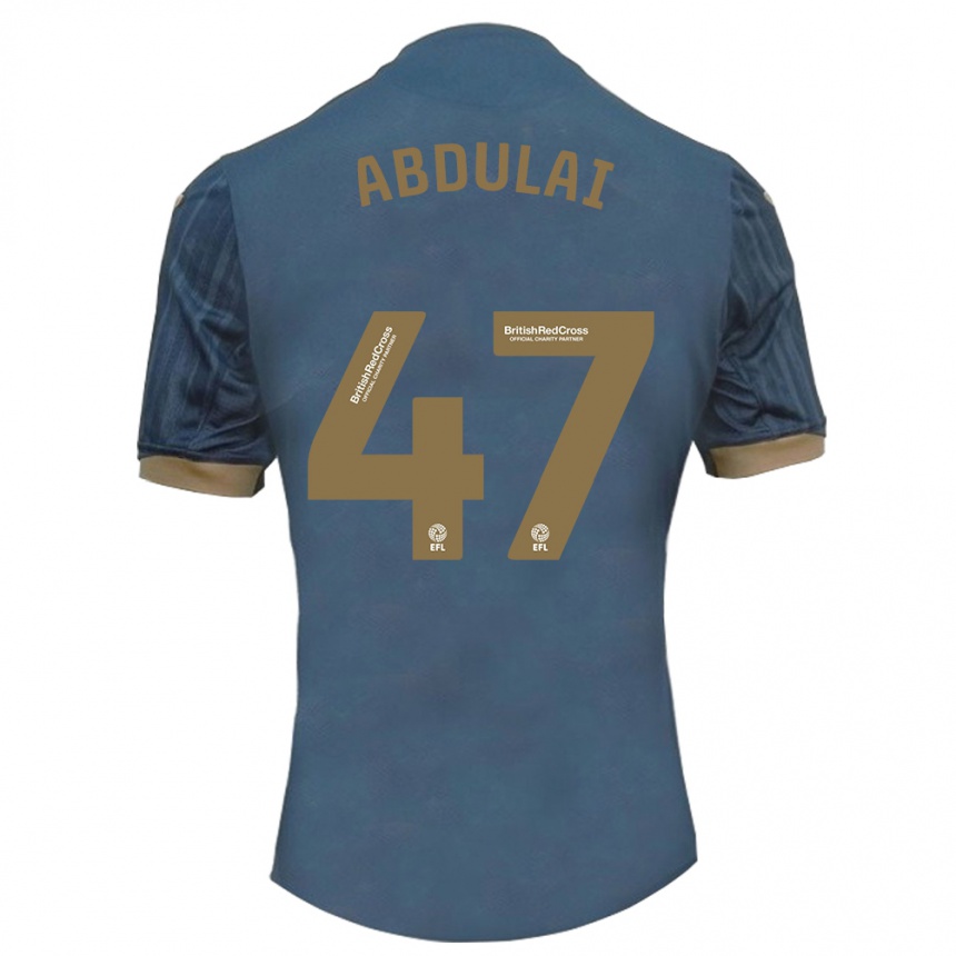 Hombre Fútbol Camiseta Azeem Abdulai #47 Verde Azulado Oscuro 2ª Equipación 2023/24