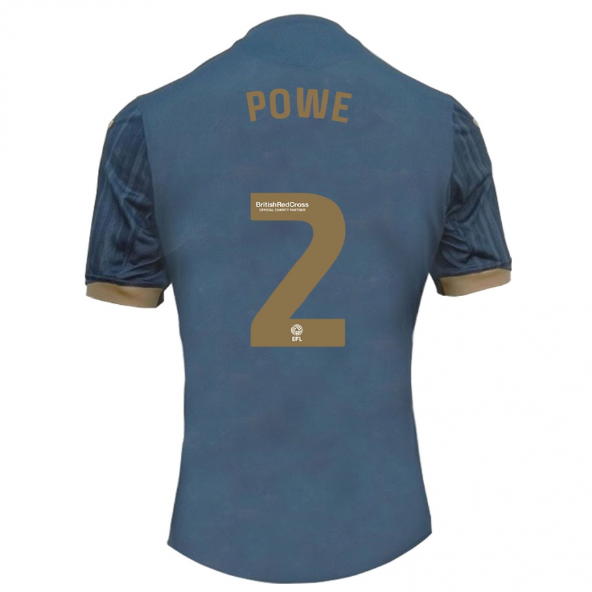 Hombre Fútbol Camiseta Alicia Powe #2 Verde Azulado Oscuro 2ª Equipación 2023/24