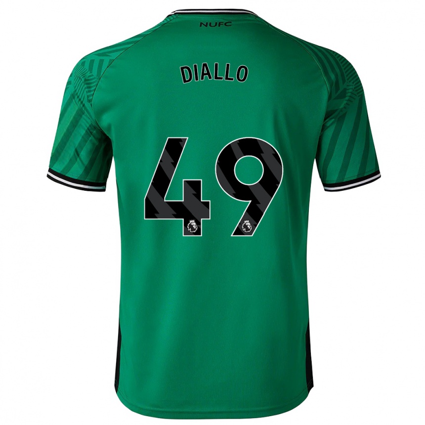 Hombre Fútbol Camiseta Amadou Diallo #49 Verde 2ª Equipación 2023/24