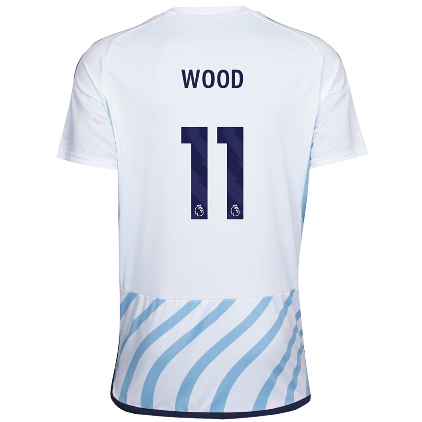 Hombre Fútbol Camiseta Chris Wood #11 Blanco Azul 2ª Equipación 2023/24