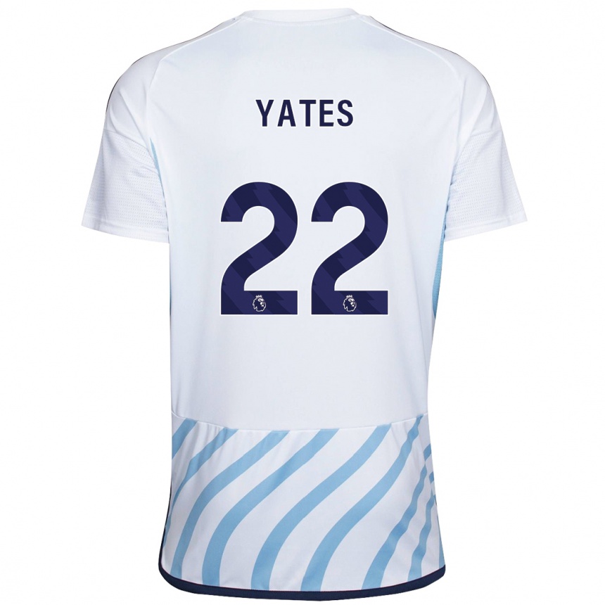 Hombre Fútbol Camiseta Ryan Yates #22 Blanco Azul 2ª Equipación 2023/24