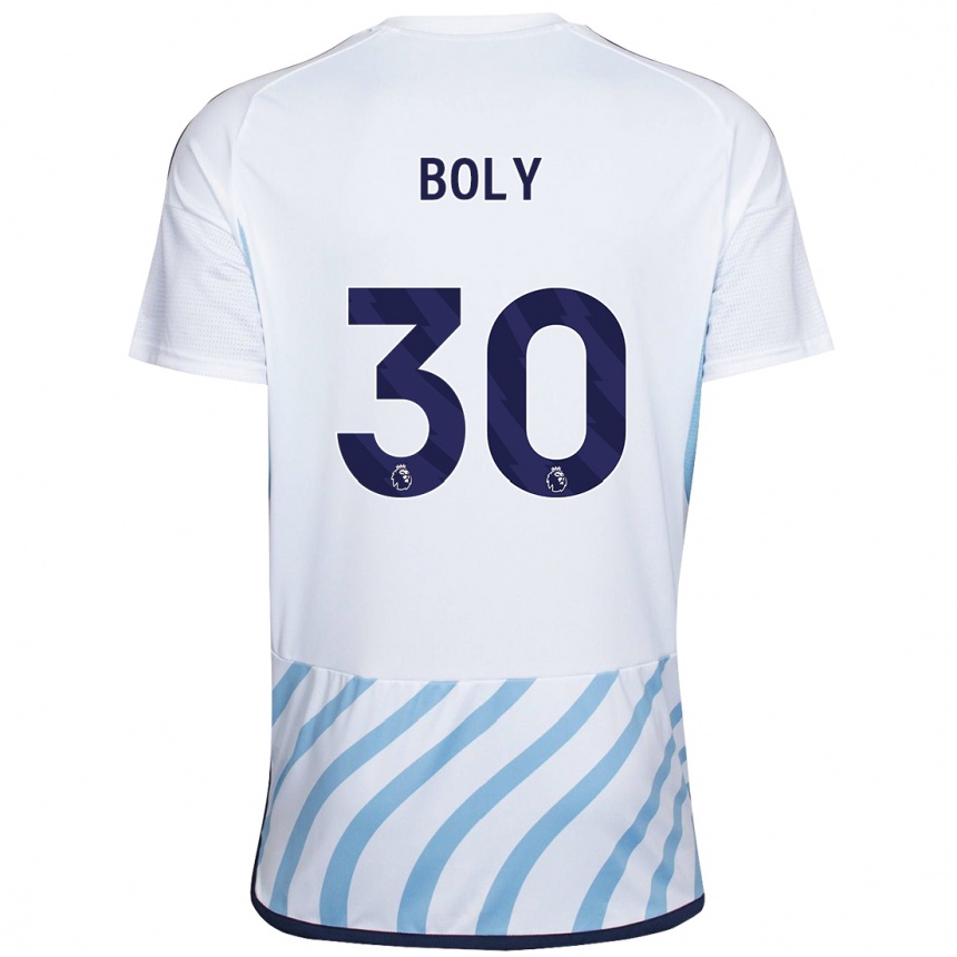 Hombre Fútbol Camiseta Willy Boly #30 Blanco Azul 2ª Equipación 2023/24