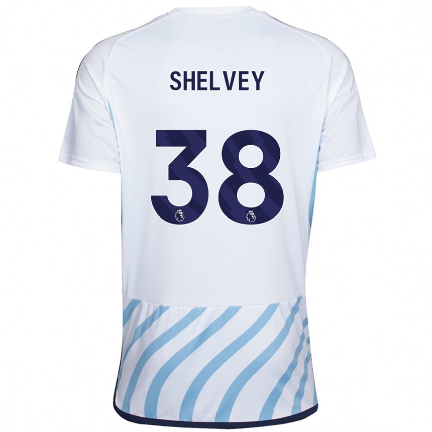 Hombre Fútbol Camiseta George Shelvey #38 Blanco Azul 2ª Equipación 2023/24